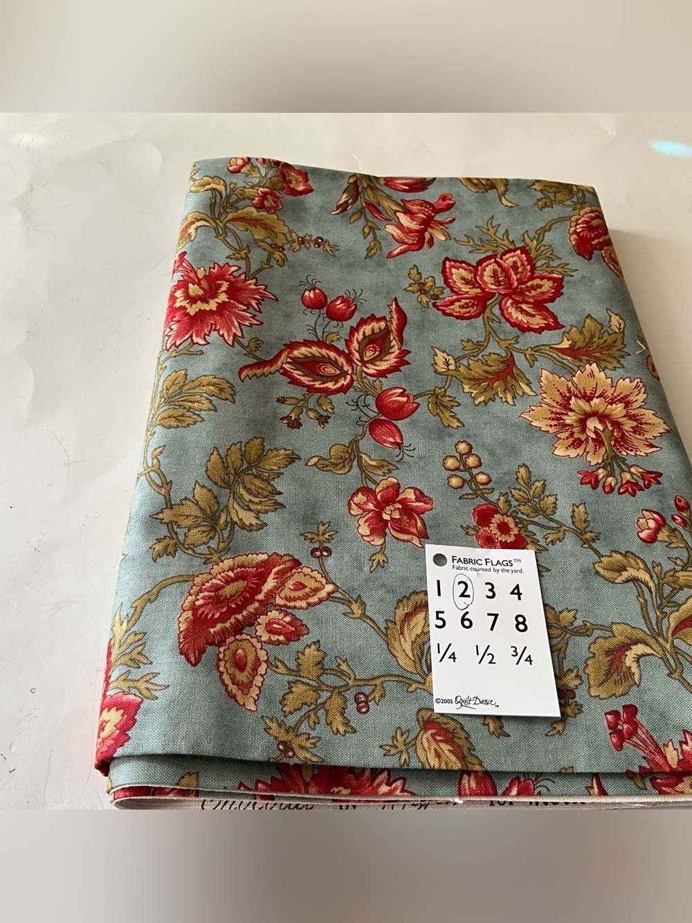 Quilting Sewing Moda Fabrics 3836 Chocolat Floral Blue Red Green Cotton